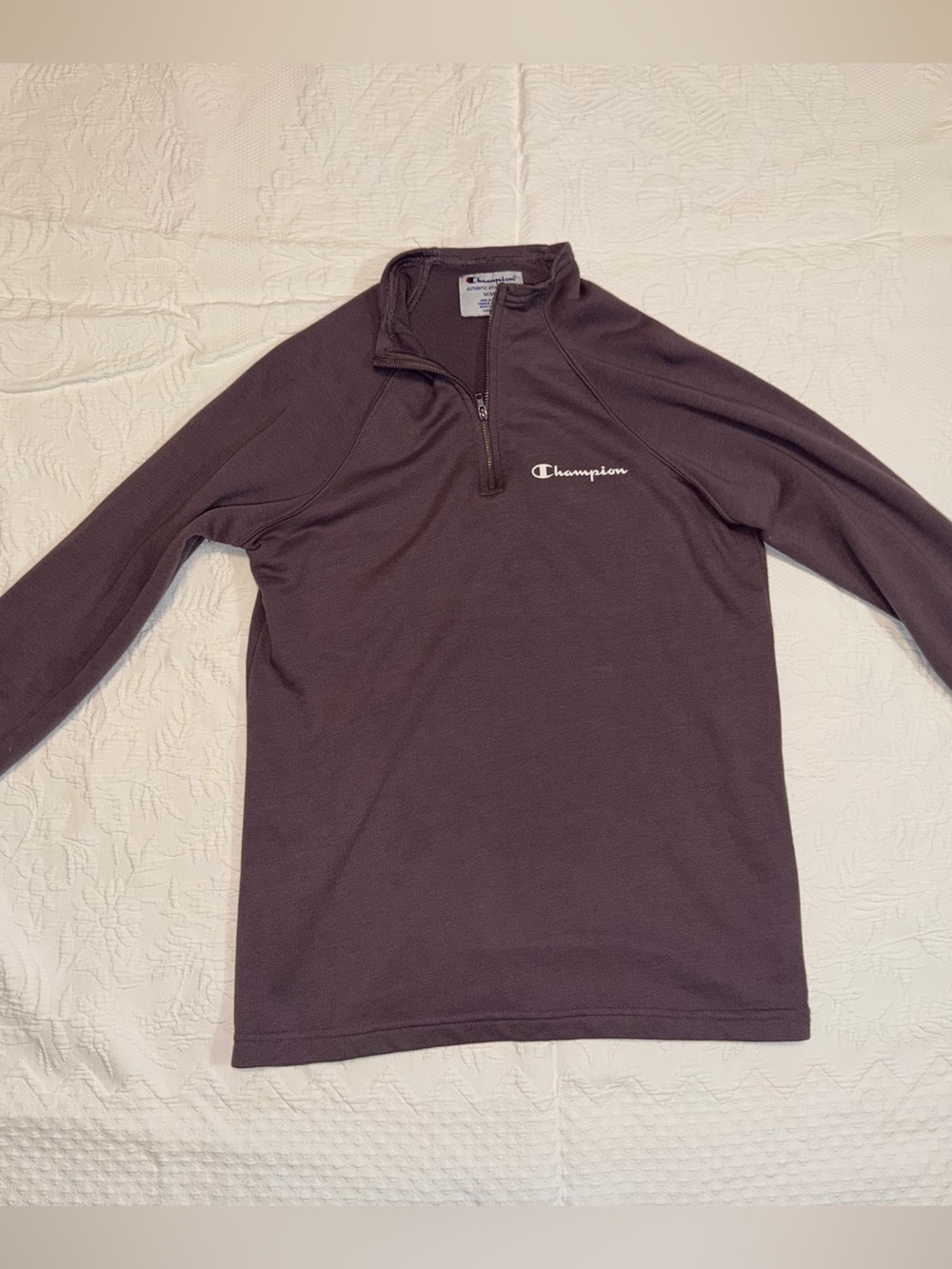 Champion Quarter-Zip Pullover Sweater - purple